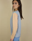 Fangio V Neck Multi Striped Knit - No2moro