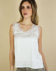 Liv Round Neck Silk Look Camisole - No2moro