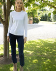 Seville Modal Frill Neck Long Sleeve Tee - No2moro