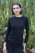 Seville Modal Frill Neck Long Sleeve Tee - No2moro