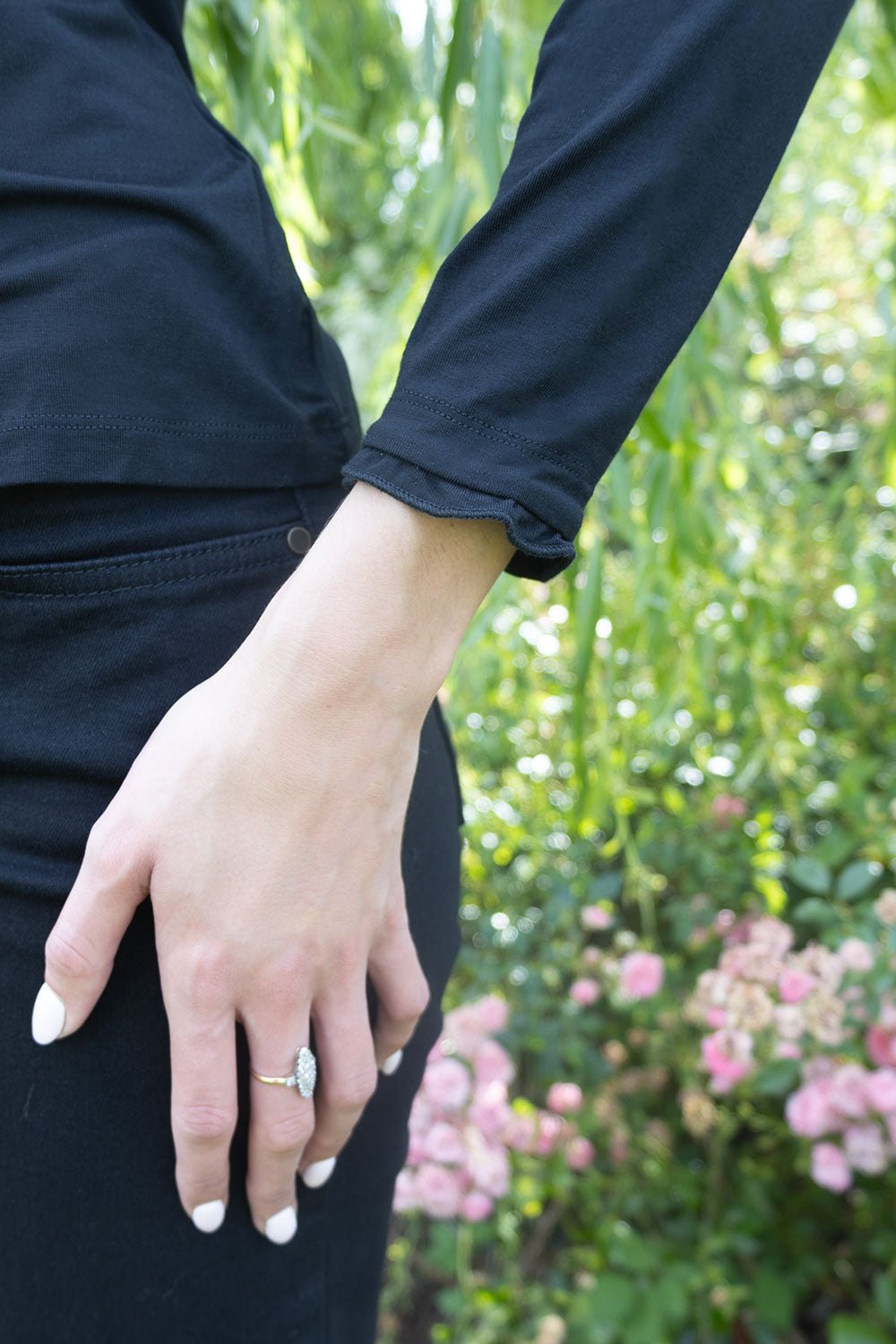 Seville Modal Frill Neck Long Sleeve Tee - No2moro