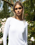 Seville Modal Frill Neck Long Sleeve Tee - No2moro