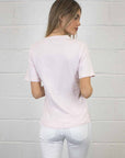 Bella Short Sleeve V Cotton Tee - No2moro