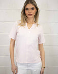 Bella Short Sleeve V Cotton Tee - No2moro