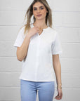Bella Short Sleeve V Cotton Tee - No2moro
