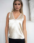 Kai V Neck Silk Look Camisole - No2moro