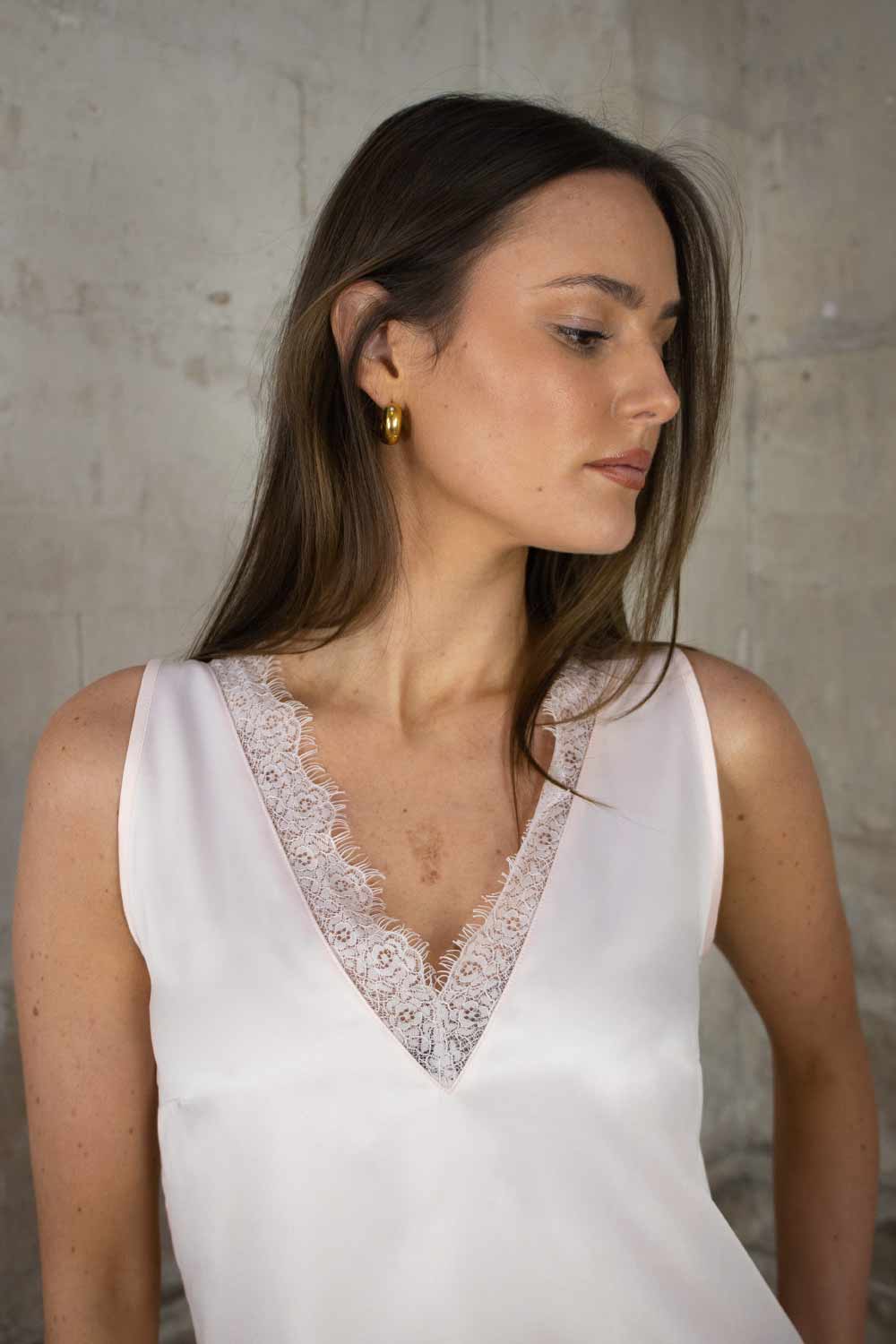 Kai V Neck Silk Look Camisole - No2moro