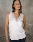 Kai V Neck Silk Look Camisole - No2moro