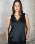 Kai V Neck Silk Look Camisole - No2moro