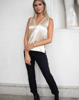 Kai V Neck Silk Look Camisole - No2moro