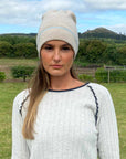 Verbena Cashmere Blend Ribbed Beanie - No2moro