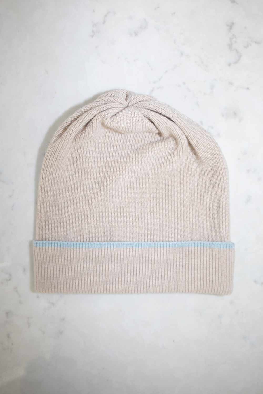 Verbena Cashmere Blend Ribbed Beanie - No2moro