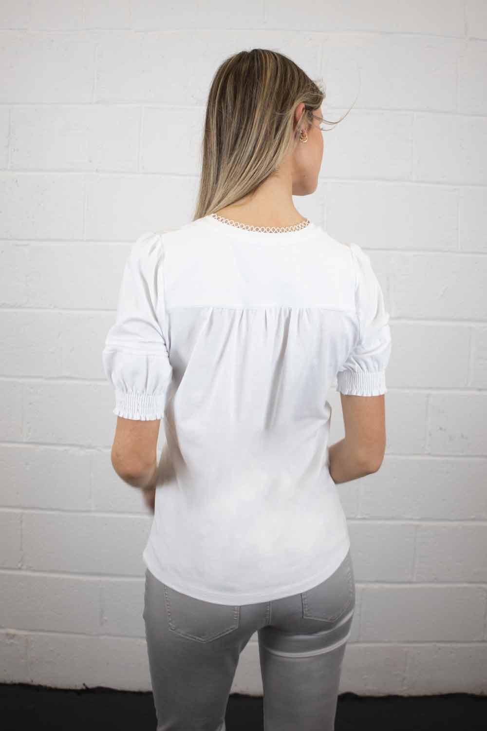 Willow Puff Sleeve Cotton Tee - No2moro