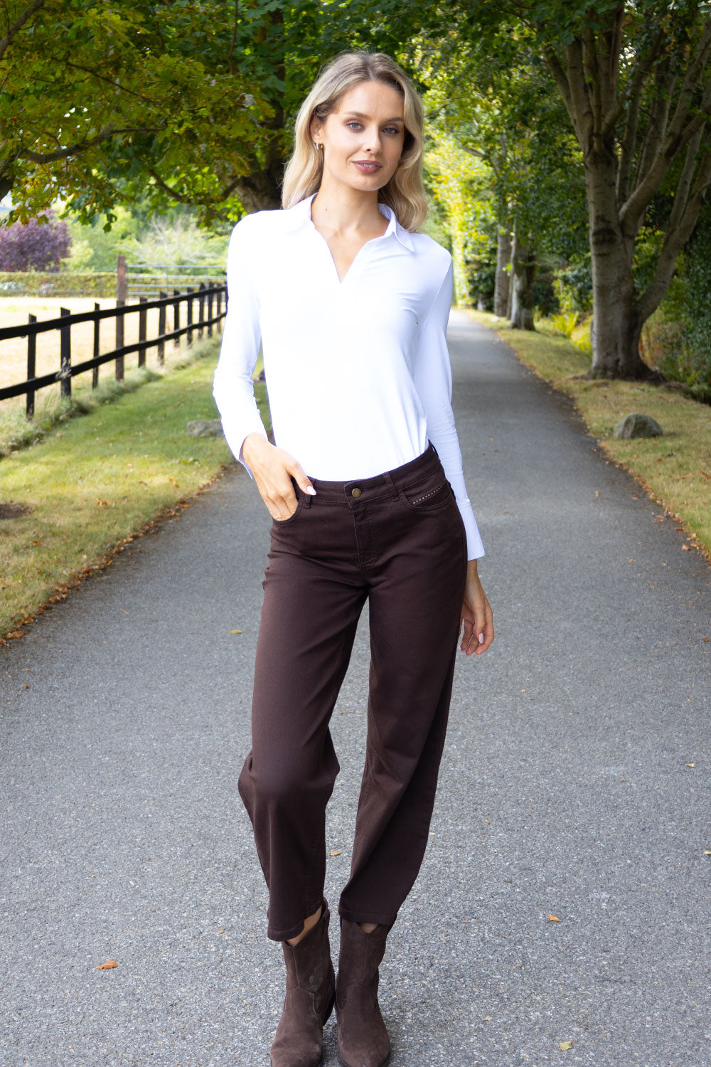 Napoli Wide Leg Denim Trouser - 27" Leg
