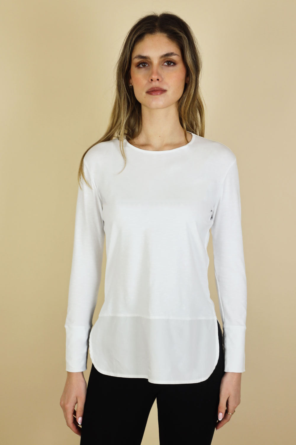 Sara Collarless Layering Shirt