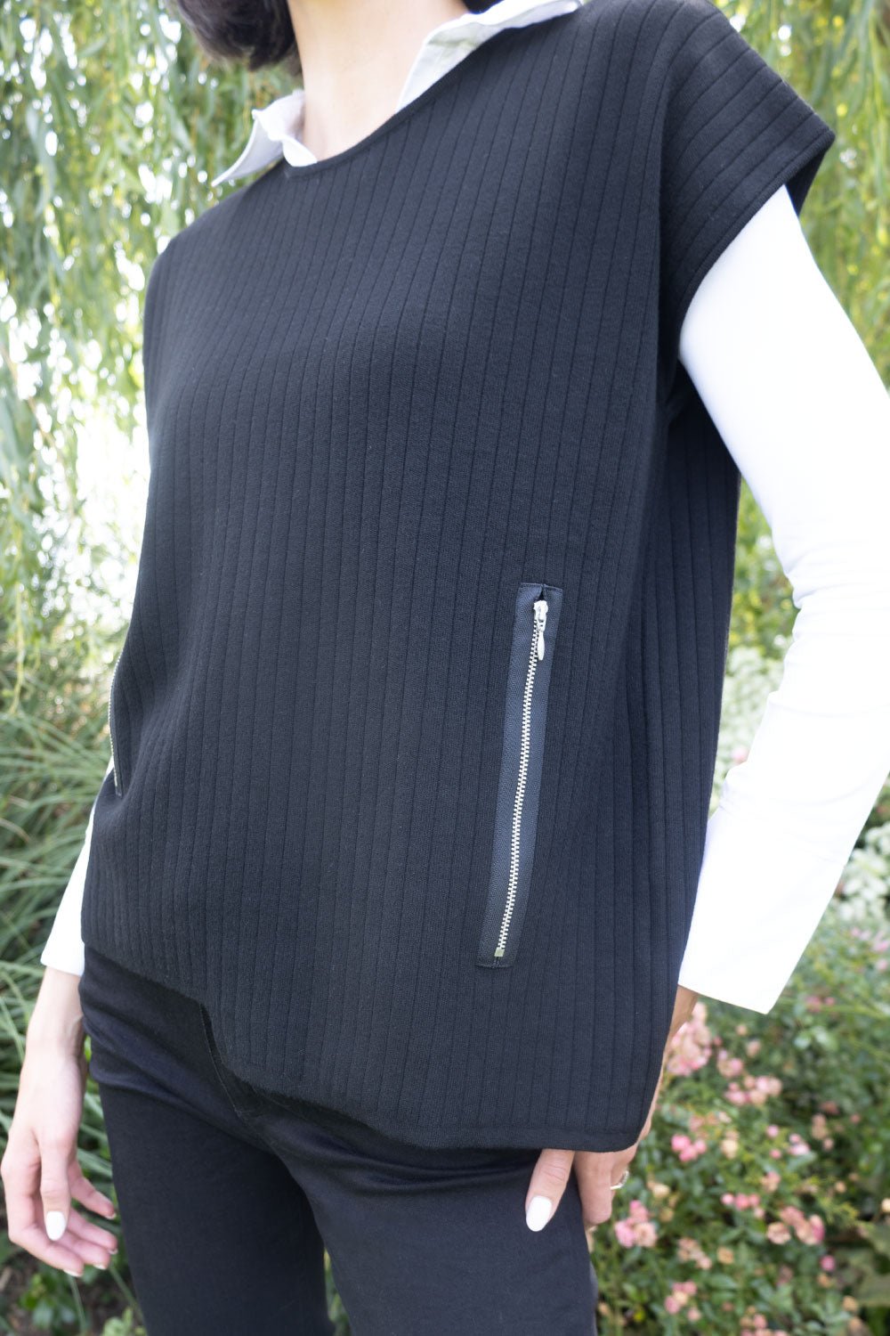 Apollo Zip Gilet Black - No2moro