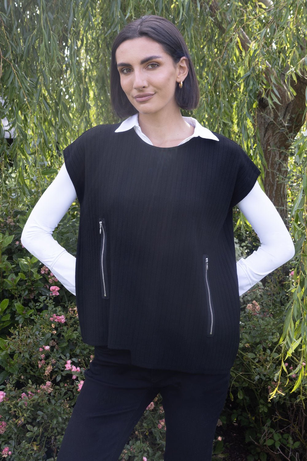 Apollo Zip Gilet Black - No2moro