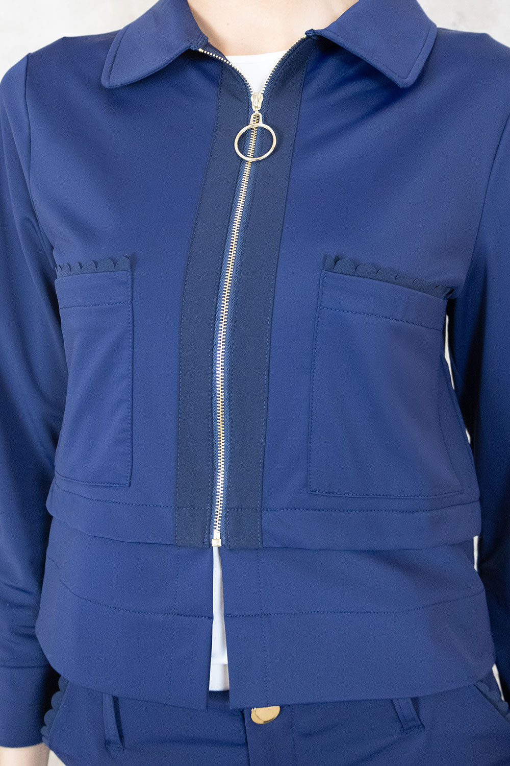 Aurora Scalloped Trim Jacket - No2moro