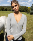 Bologna Crochet Hem Ribbed Cardigan - No2moro