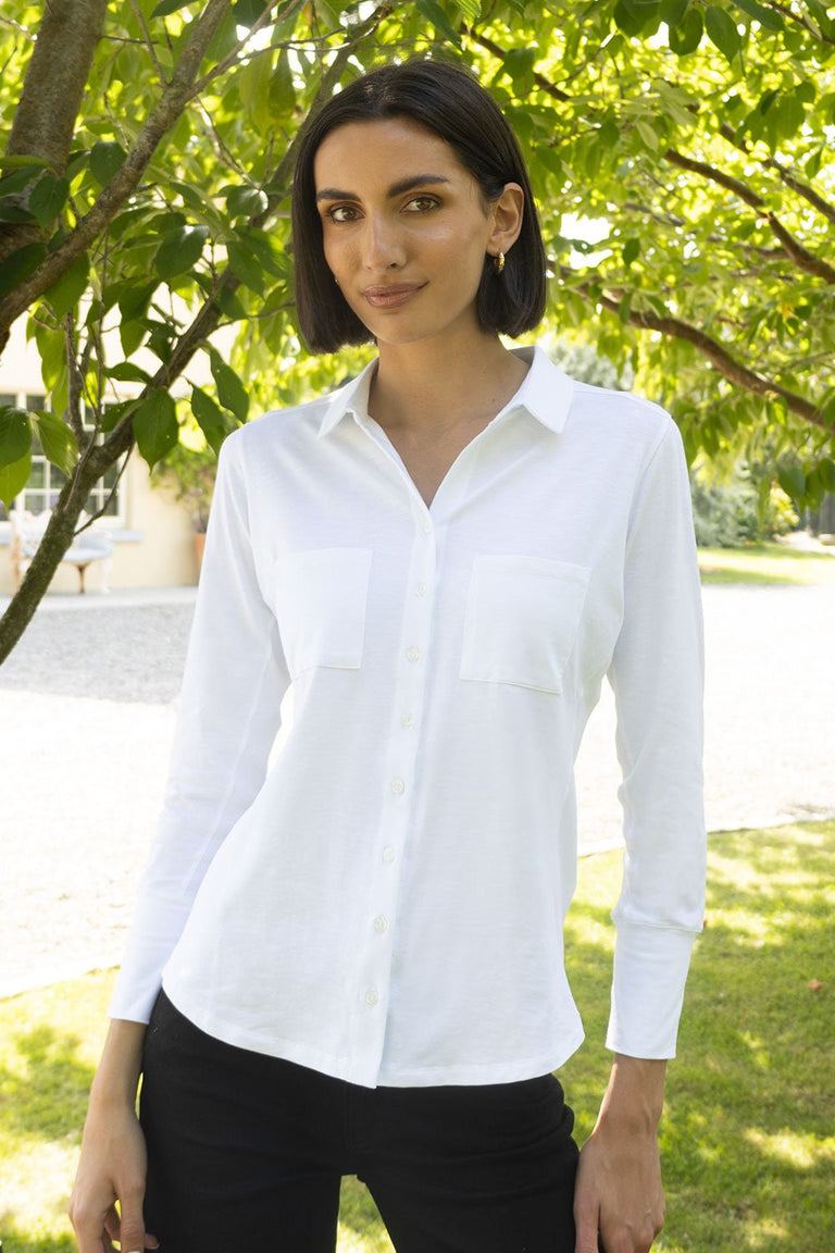 NO2MORO Izzy Cotton Shirt, White