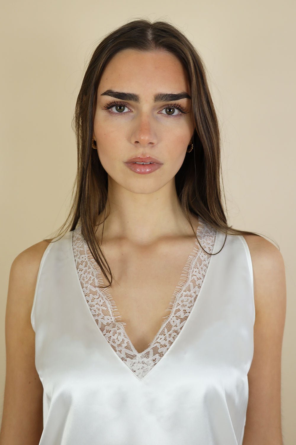 Kai V Neck Silk Look Camisole - No2moro