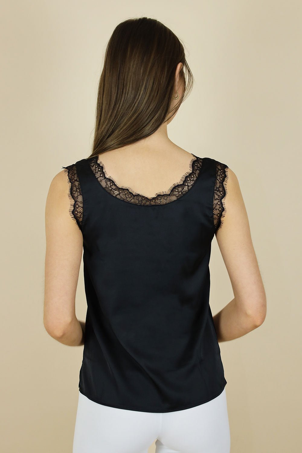 Liv Round Neck Silk Look Camisole - No2moro