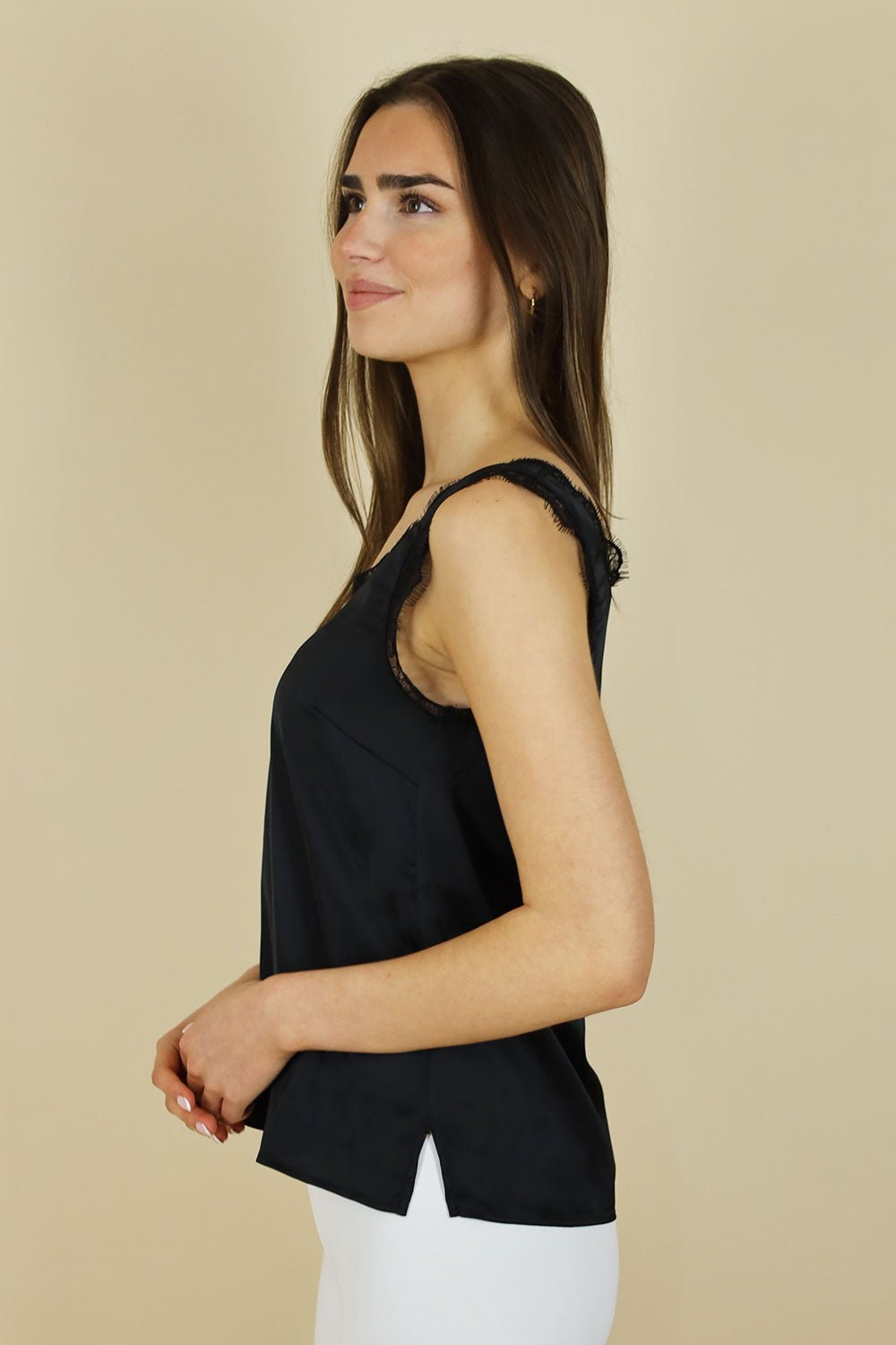 Liv Round Neck Silk Look Camisole - No2moro