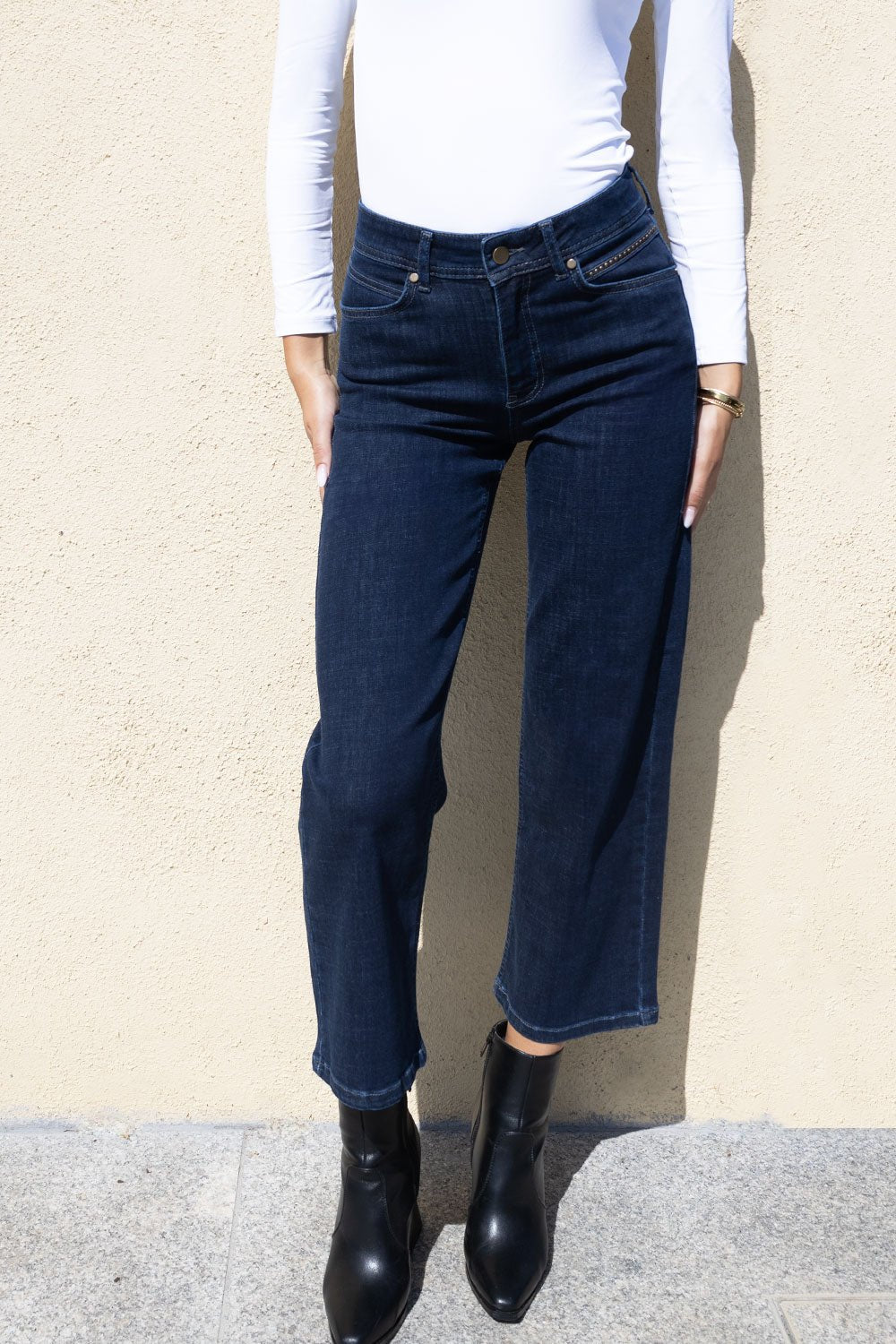 Napoli Wide Leg Denim Trouser - 27&quot; Leg - No2moro