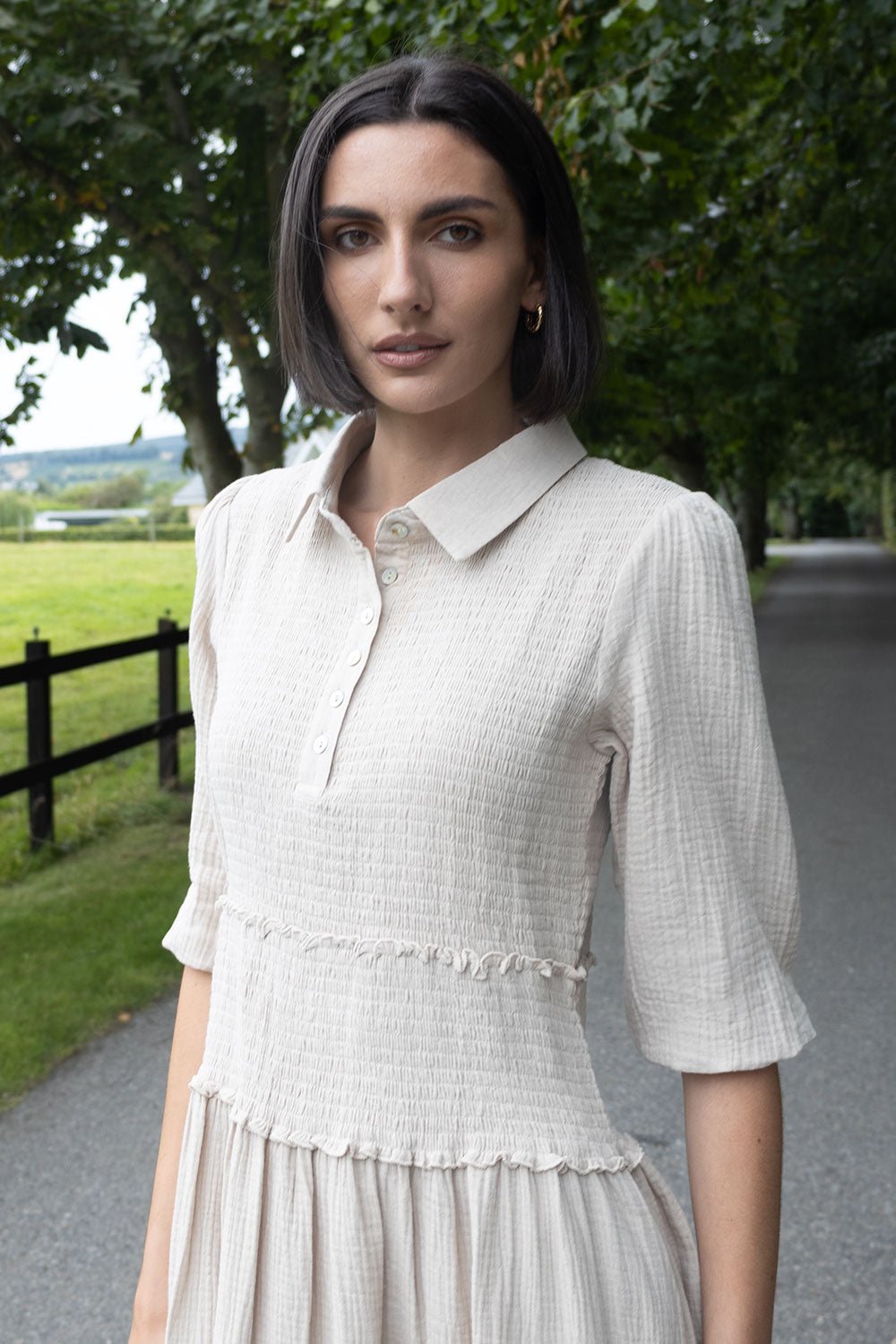 Sadie Cheesecloth Puff Sleeve Dress - No2moro
