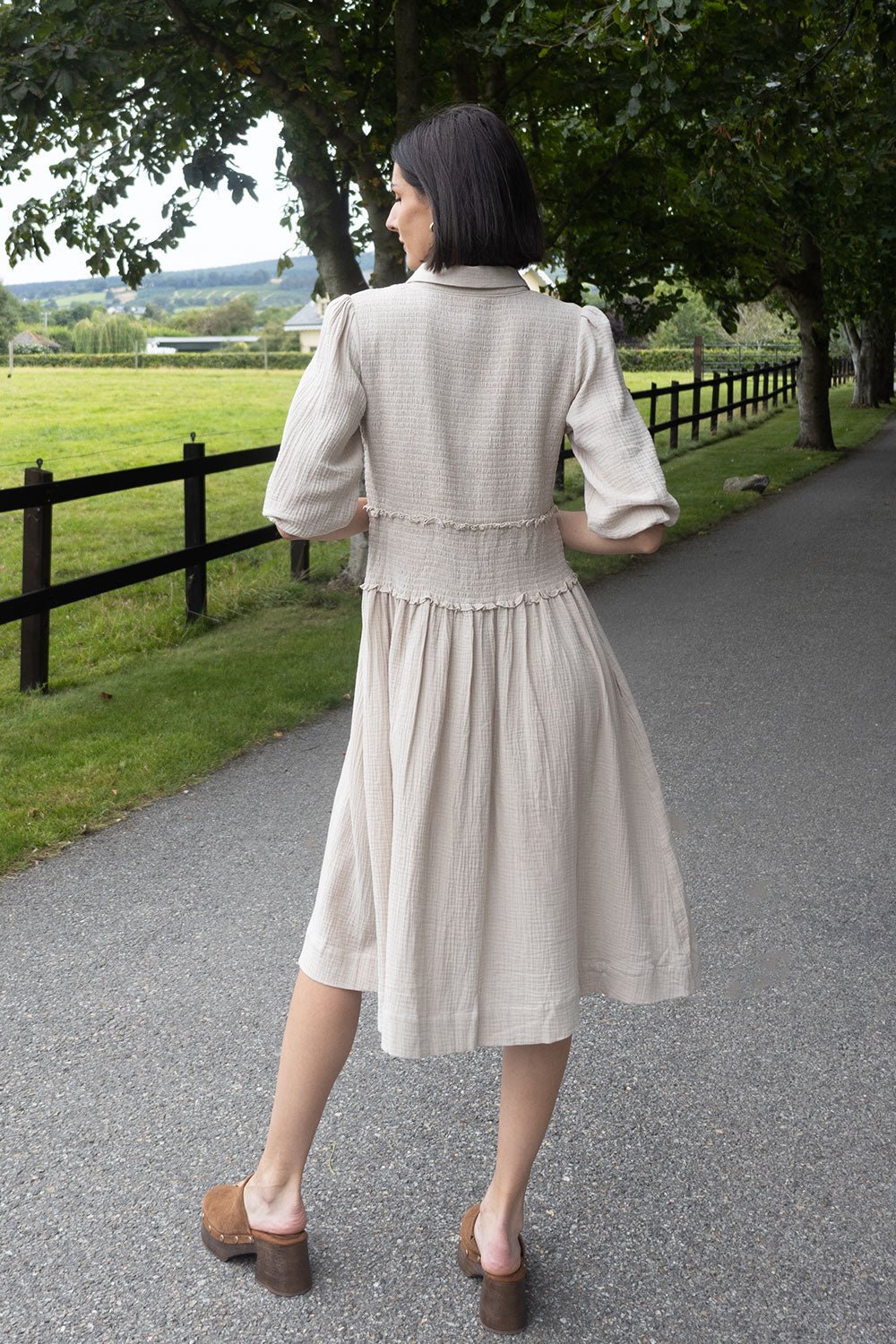 Sadie Cheesecloth Puff Sleeve Dress - No2moro