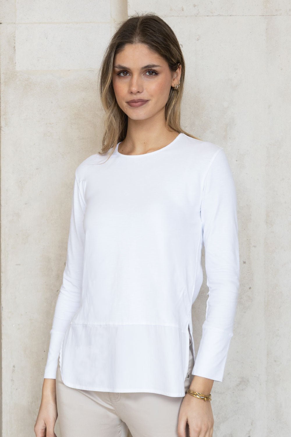 Sara Collarless Layering Shirt - No2moro