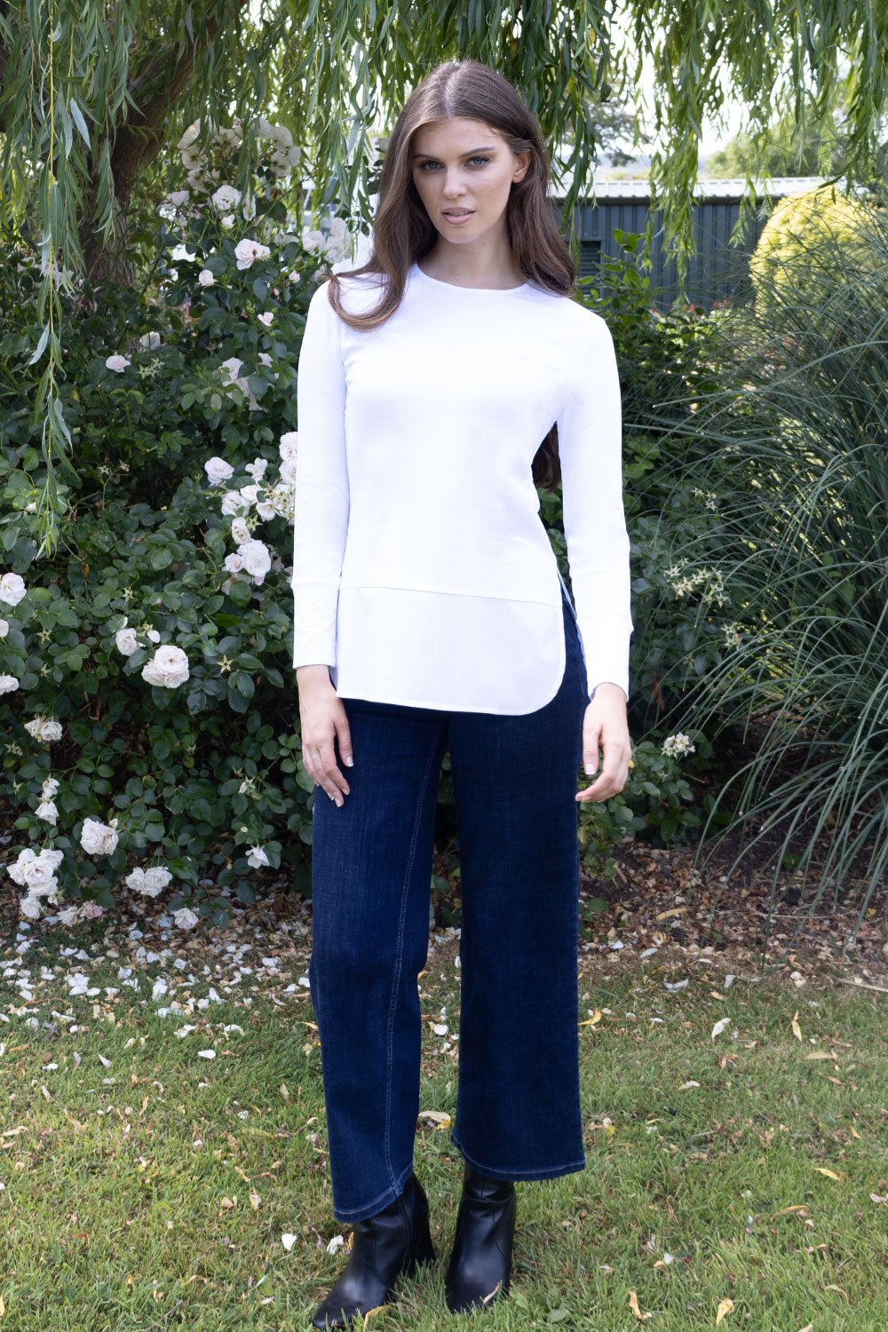 Sara Collarless Layering Shirt - No2moro