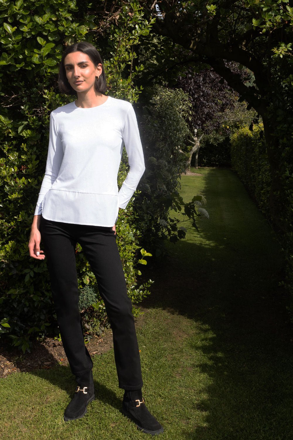 Sara Collarless Layering Shirt - No2moro