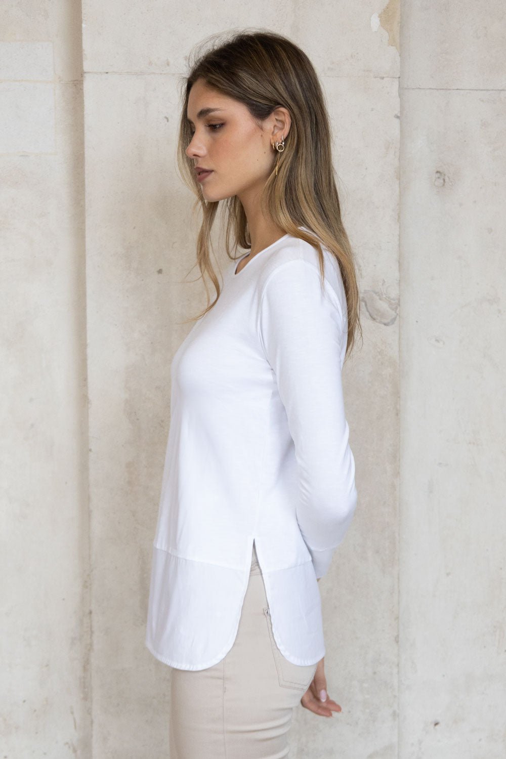 Sara Collarless Layering Shirt - No2moro