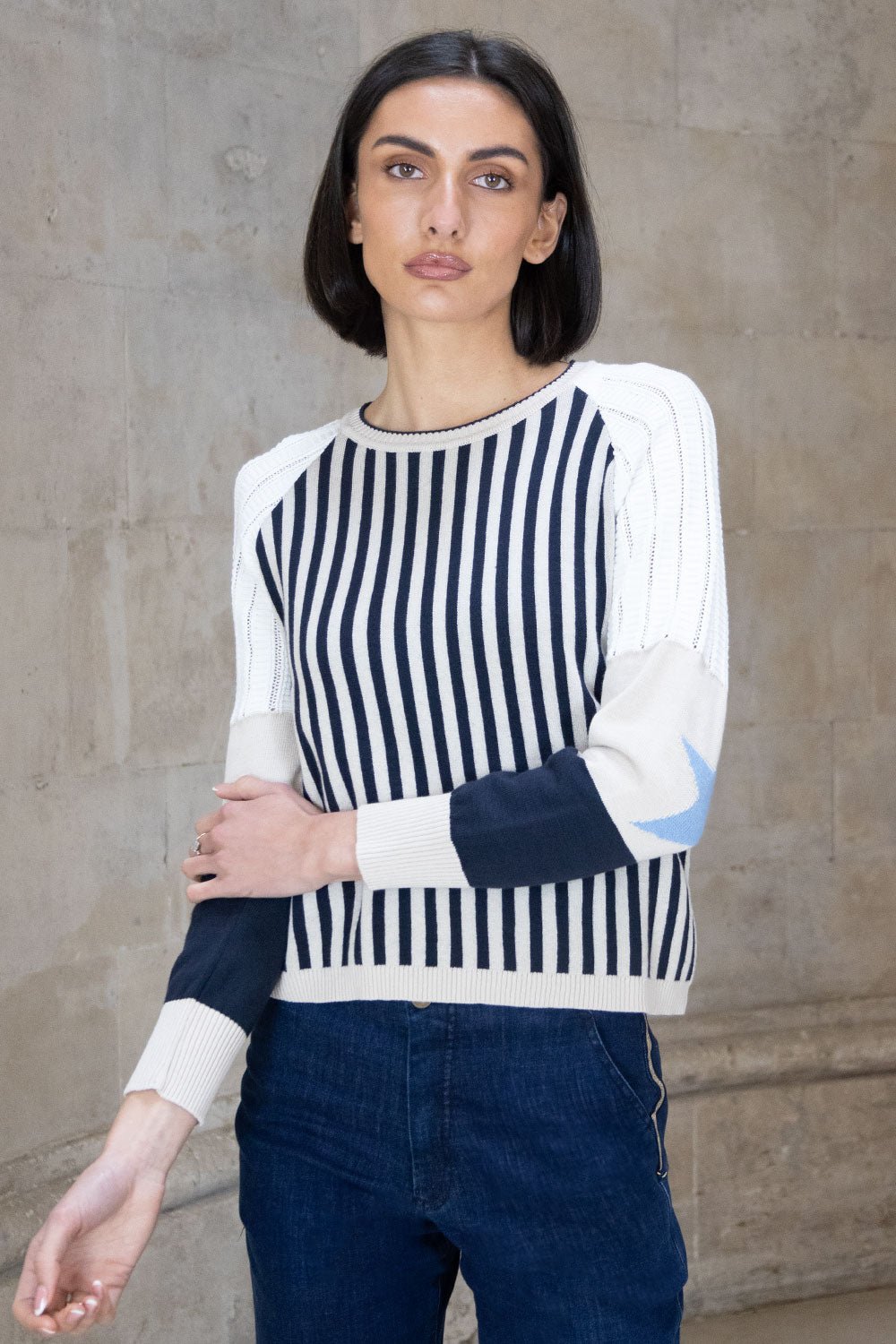 Senna Raglan Mixed Media Knit - No2moro