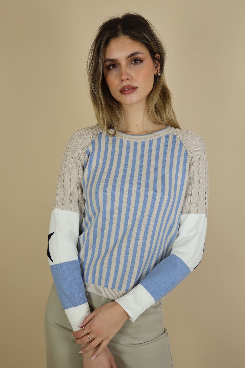 Senna Raglan Mixed Media Knit - No2moro