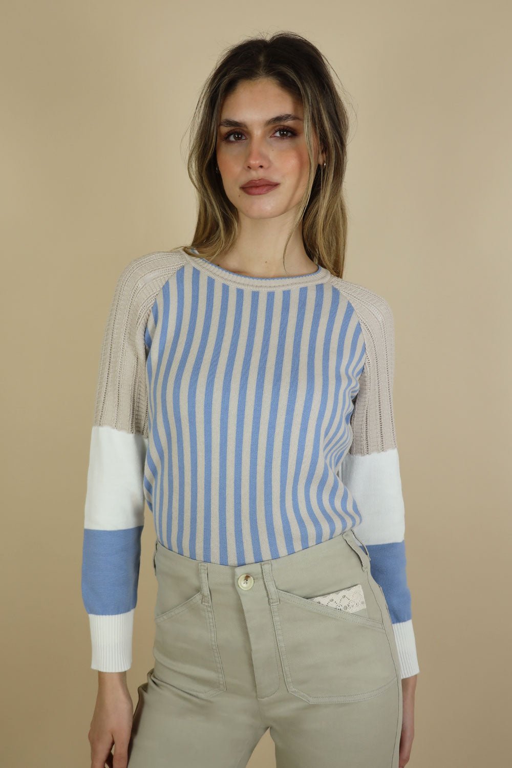 Senna Raglan Mixed Media Knit - No2moro