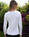 Seville Modal Frill Neck Long Sleeve Tee - No2moro