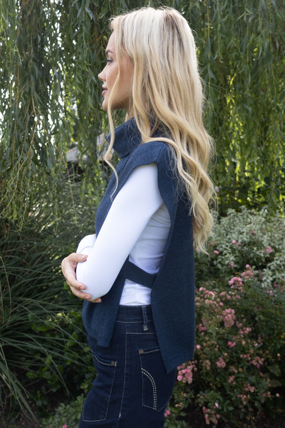 Zeus Wool Mix High Neck Gilet - No2moro