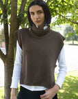 Zeus Wool Mix High Neck Gilet - No2moro